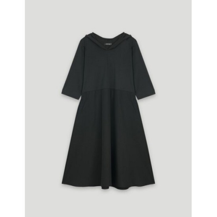 우븐배색 후드 플레어 원피스 (CKB-OP001W3) 7063069