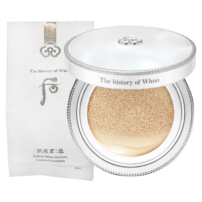 더후 공진향 설 미백 수분광 쿠션파운데이션 SPF50 PA 본품리필세트 21호
