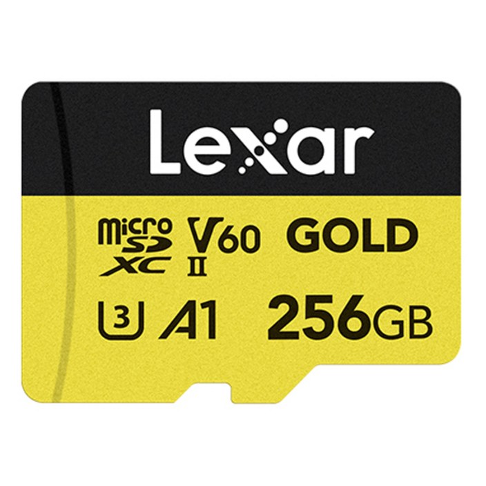 렉사 V60 4K 고프로 DJI UHS-II 매빅 드론 액션캠 전용 마이크로SD 메모리카드 GOLD LMSGOLD256G-BNNNG