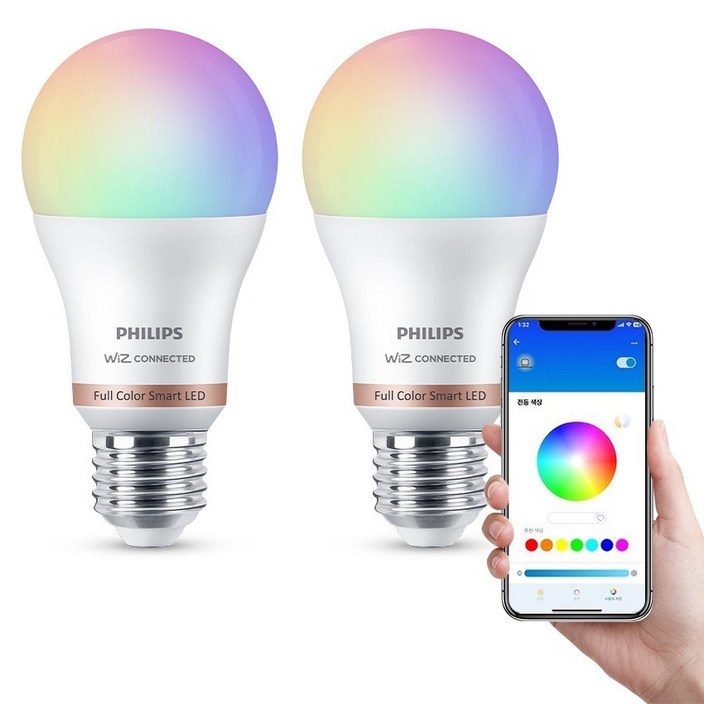 필립스 위즈 컬러 앰비언스 스마트전구 e26 8.5W