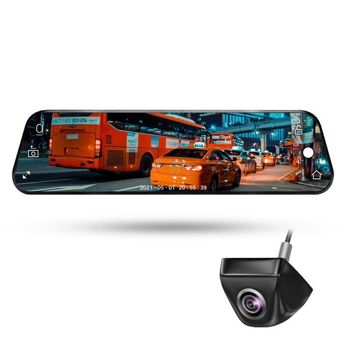 룸미러블랙박스 스마트미러 T5 와이드카메라 (메모리카드 미포함) 30.48cm