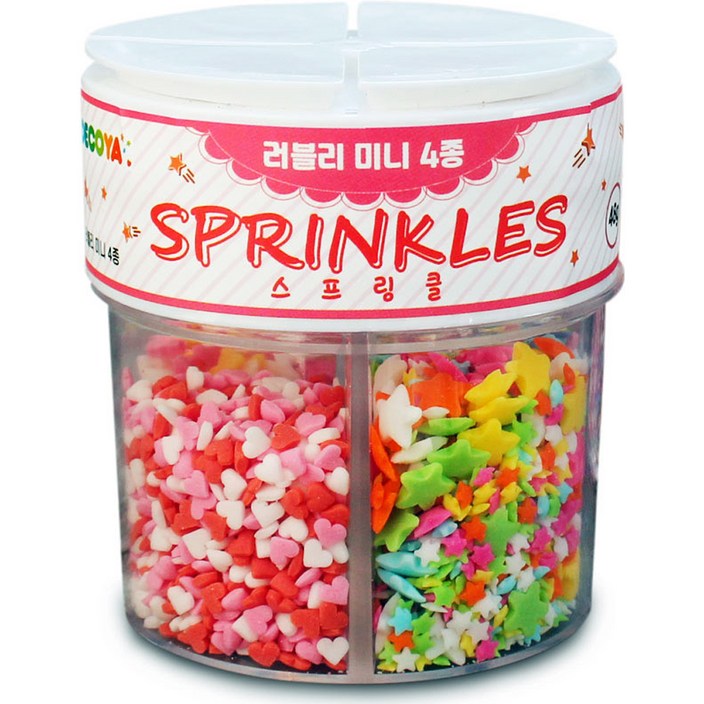 이홈베이킹 러블리 미니 4종 데코 스프링클