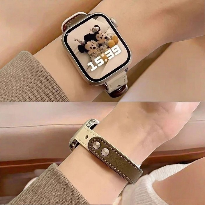 애플워치 스트랩 가죽 여자 아이폰 워치스트랩