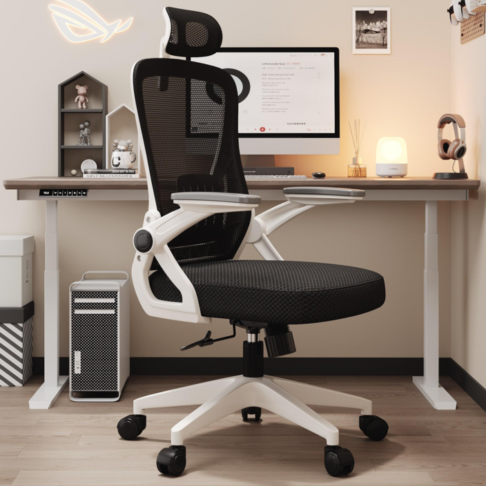 하이피러브 사무용 메쉬 컴퓨터 의자, 블랙