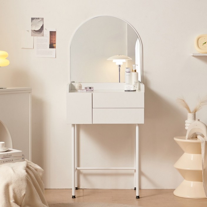 브랜디하우스 미니멀 화장대세트 600, 화이트