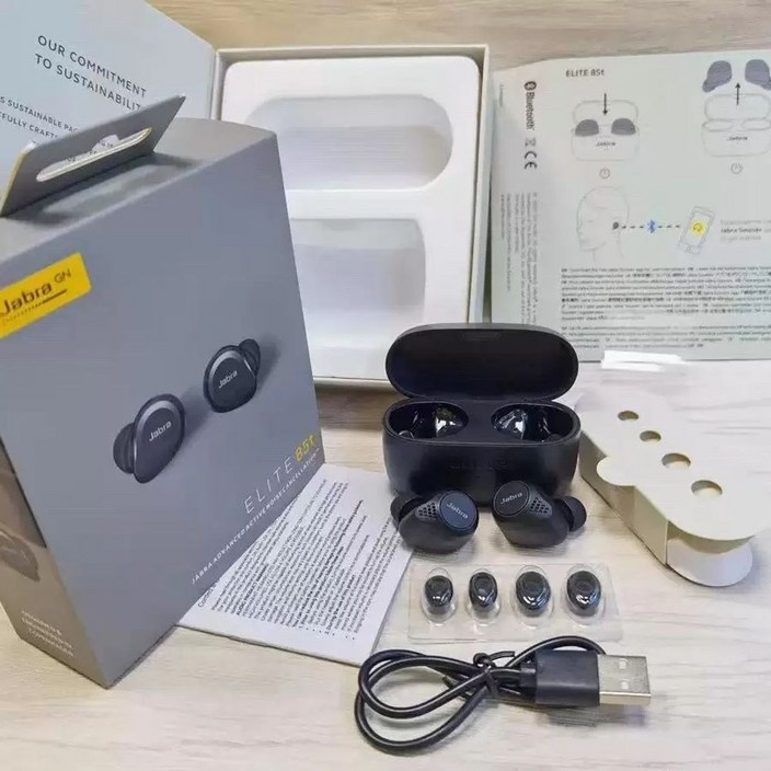 블루투스 이어폰 Elite 노이즈캔슬링 무선 자브라 85t A 이어폰 운동용