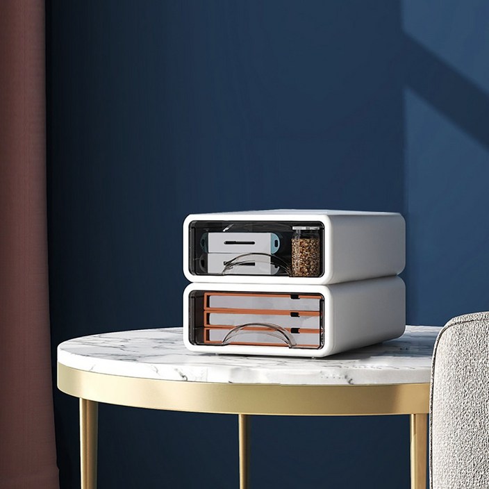 365플레이스 데스크 팬트리 수납함 오거나이저, 소형 2개