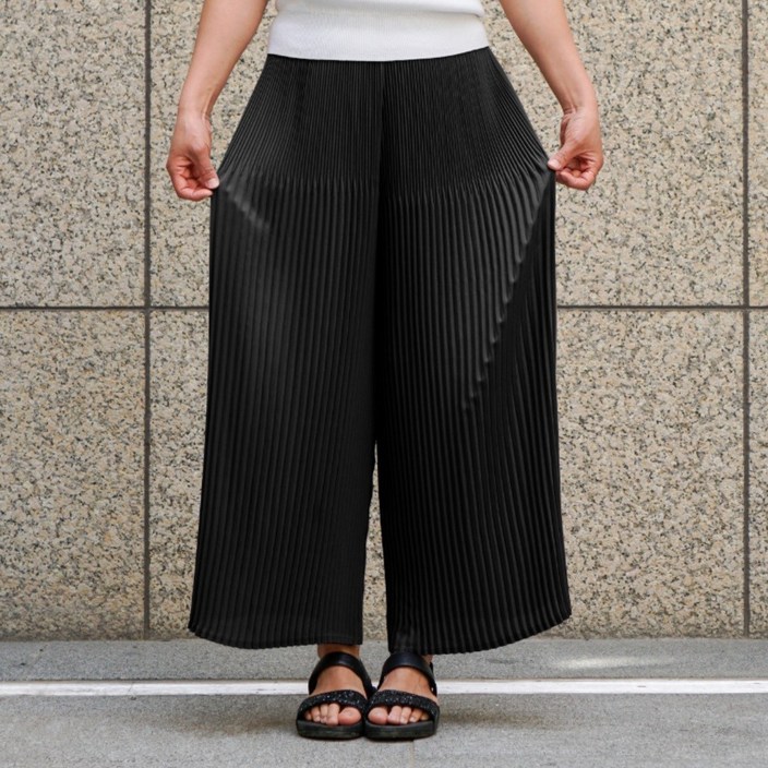 국내생산 서로사 시원플리츠와이드팬츠 통바지,와이드팬츠,데일리바지,체크,고무줄바지,시원팬츠