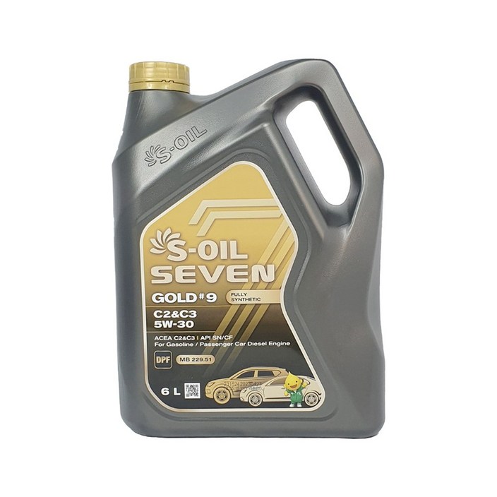 에스오일 세븐골드9 C2C3 5W30 엔진오일 6리터, 1개, 6l 에스오일 세븐골드9 C2C3 5W30 엔진오일 6리터, 1개, 6l