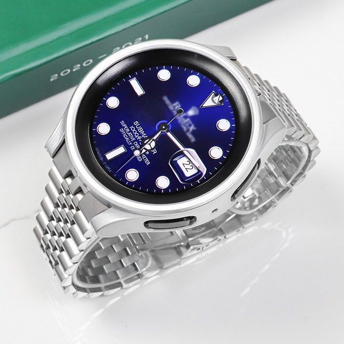 갤럭시워치5 프로 45mm 쥬빌레 날개형 메탈 스트랩, 실버 (바네봉+툴키트), 1개