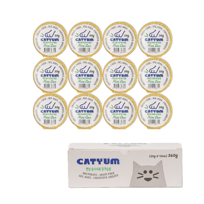 캣냠 고양이 습식 사료 주식 캔 닭가슴살 30g, 12개, 30g, 12개