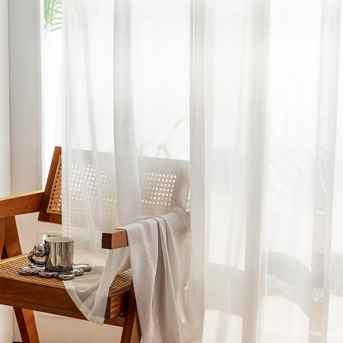 바람소리 쉬폰 커튼 은은한 채광 감성 거실 인테리어 아일렛형 커텐