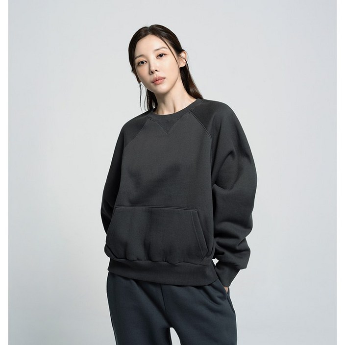 [콘치웨어] 여성용 소프트크림 기모 맨투맨 4colors 필라테스 요가