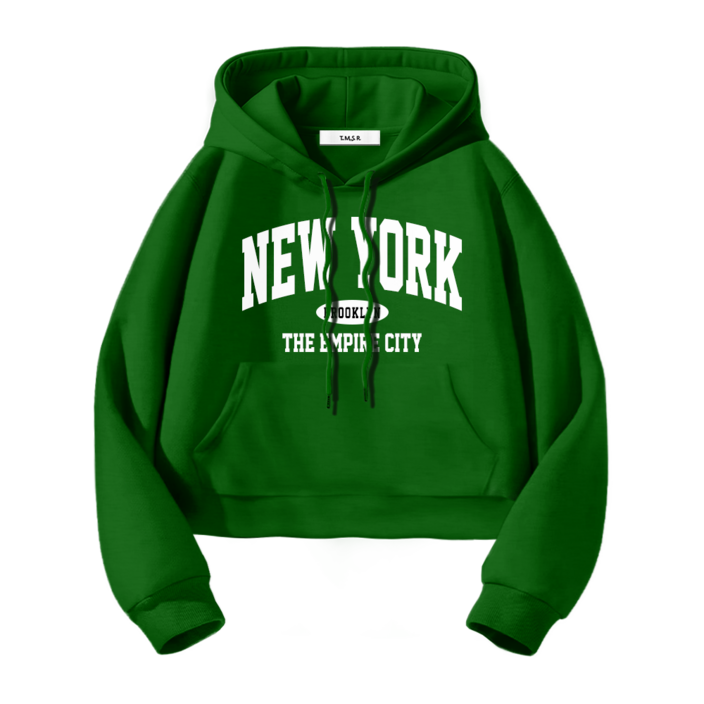 토르소 TSF 뉴욕엠파이어시티 세미오버핏 크롭 후드티