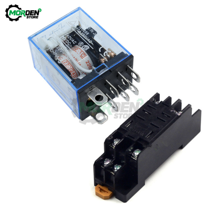 릴레이 relay AC 220V DC 12V 24V 10A 코일 전원 LY2NJ 전자 미니 전자기 모듈 베이스 포함 DPDT 8 핀 릴레이 relay AC 220V DC 12V 24V 10A 코일 전원 LY2NJ 전자 미니 전자기 모듈 베이스 포함 DPDT 8 핀