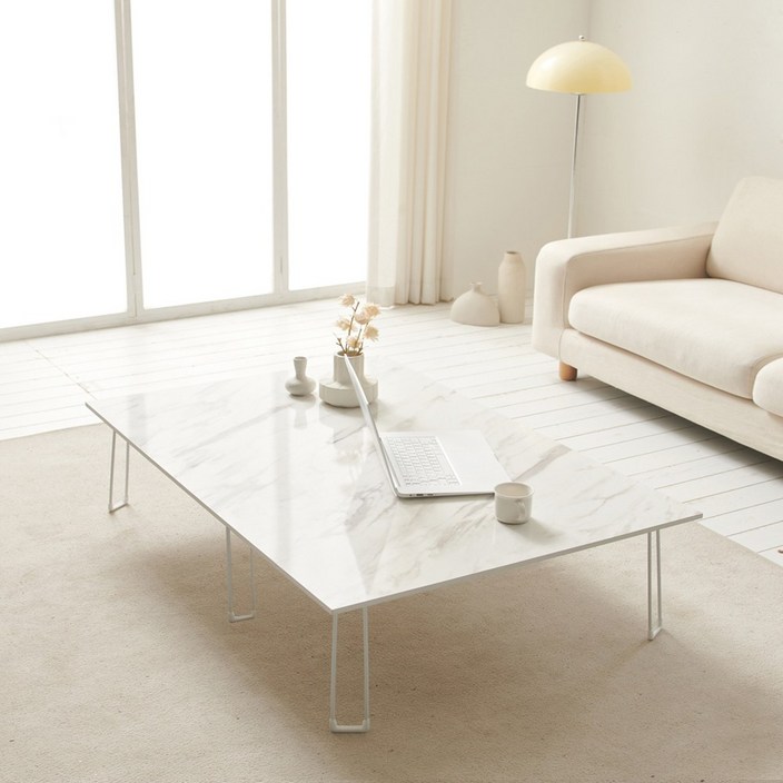 블루밍 LPM 4~10인용 밥상 큰상 집들이상 손님상 테이블, 화이트마블