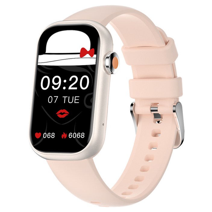 와피크 통화가능 블루투스 운동시계 알림 확인가능한 스마트워치 X3 스마트밴드, GPS + 블루투스, 3.7cm, 골드