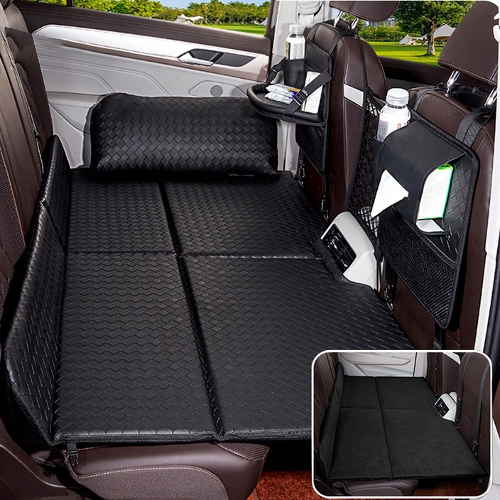 업그레이드된 양면 차량용 뒷좌석 침대 뒷자석 놀이매트 차박매트 확장 매트리스 차박시트 접이식 캠핑 여행용 침대 무포름알데히드