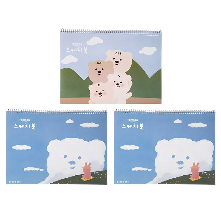 탐사 두툼 미술용 스케치북 170g, 3개입