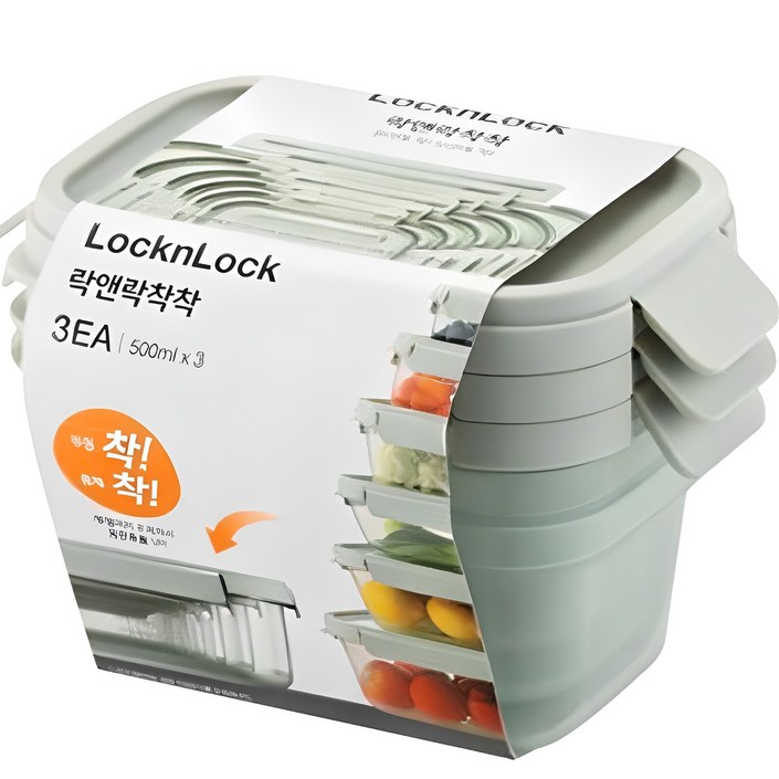 락앤락 착착 밀폐용기 500ml, 1세트, 500ml3P