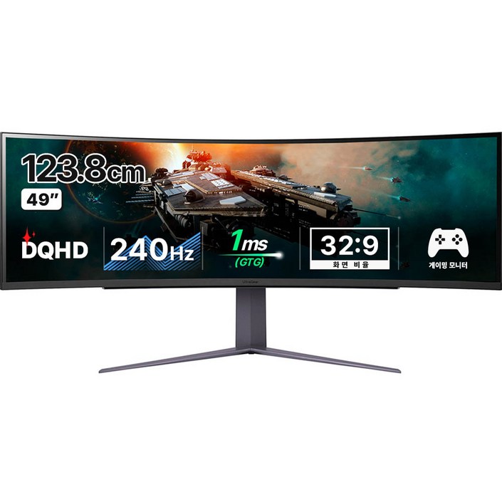 LG전자 DQHD 울트라기어 게이밍 커브드 모니터 방문설치, 123.8cm, 49GR85DC