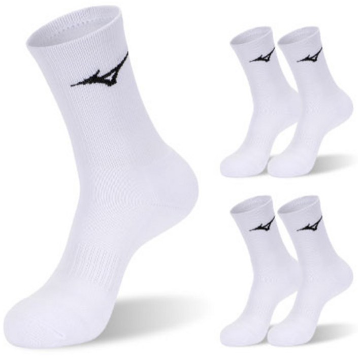 미즈노 컴피트 더블 쿠션 크루 스포츠 양말