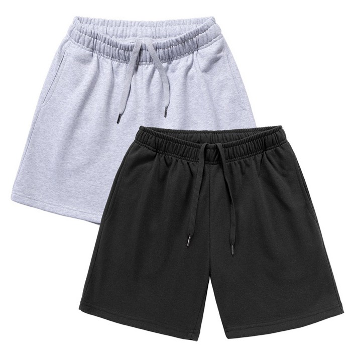 엠씨티 남녀공용 베이직 쭈리 5부 반바지 2종 세트