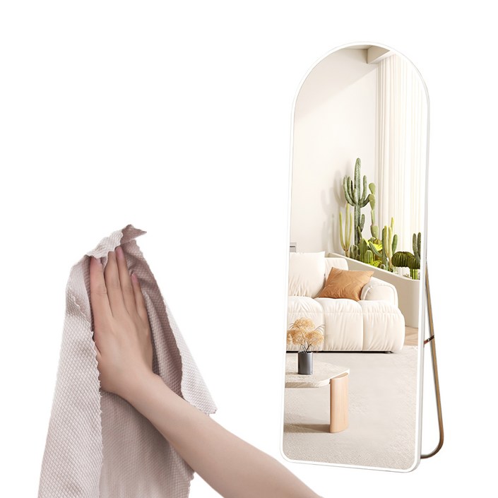 엠디유마켓 프리미엄 2in1 대형 아치형 전신거울  글라스타월 세트