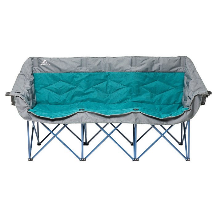 LIBERO 비위드 와이드 캠핑 3인용 벤치체어, 1개, 다크그린