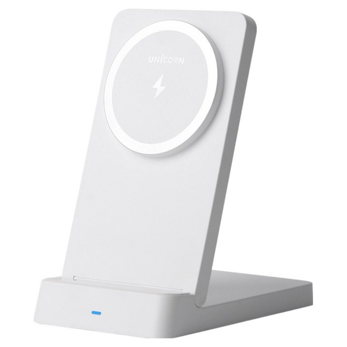 유니콘 15W 접이식 PD3.0 QC3.0 지원 스탠드 맥세이프 고속무선충전기 ZQM15W