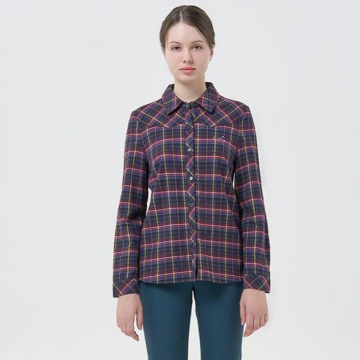 올리비아하슬러 여성용 체크 포인트 심플 블라우스 OHCWBL101