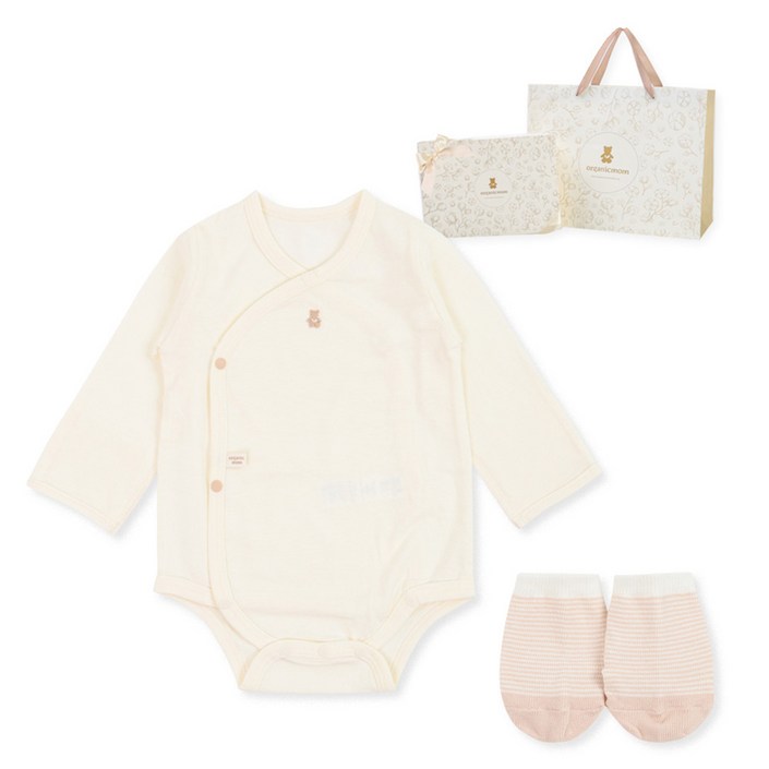 오가닉맘 라인오가닉 배내수트  아기양말  기프트백  쇼핑백 선물세트