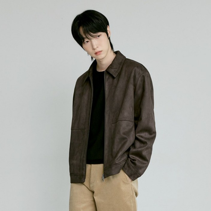 210에디트 남성용 스웨이드 트러커 자켓 ZG1JP100