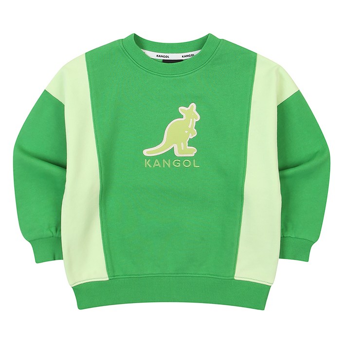 캉골키즈 아동용 컬러 블록 빅 로고 스웨트셔츠 PA 0011