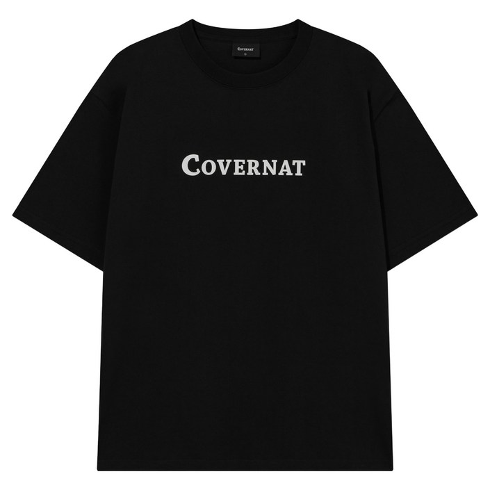 커버낫 남성용 센터 로고 면 티셔츠