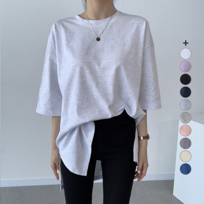 더보느 휘뚜루 루즈핏 빅사이즈 통기성 반팔 티셔츠