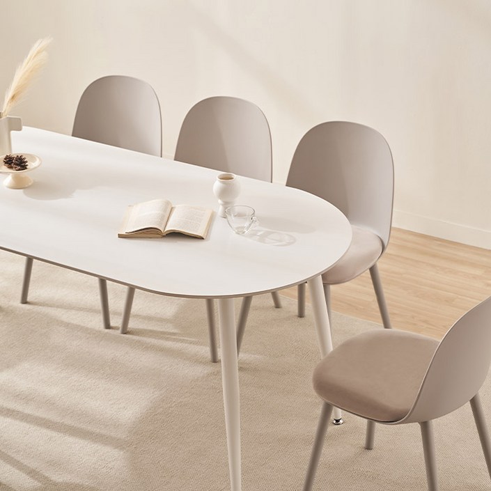 삼익가구 클레디 통세라믹 타원형 4인용 식탁세트 방문설치