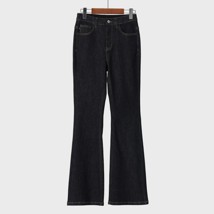 시크폭스 여성용 짧은기본 기장 이염방지ver 써클엠보자수 생지데님 부츠컷 팬츠