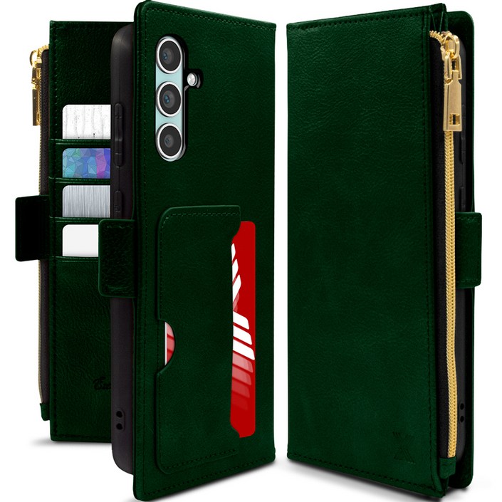 엑씨 앨리스 지퍼형 카드수납 지갑 가죽 다이어리 휴대폰 케이스