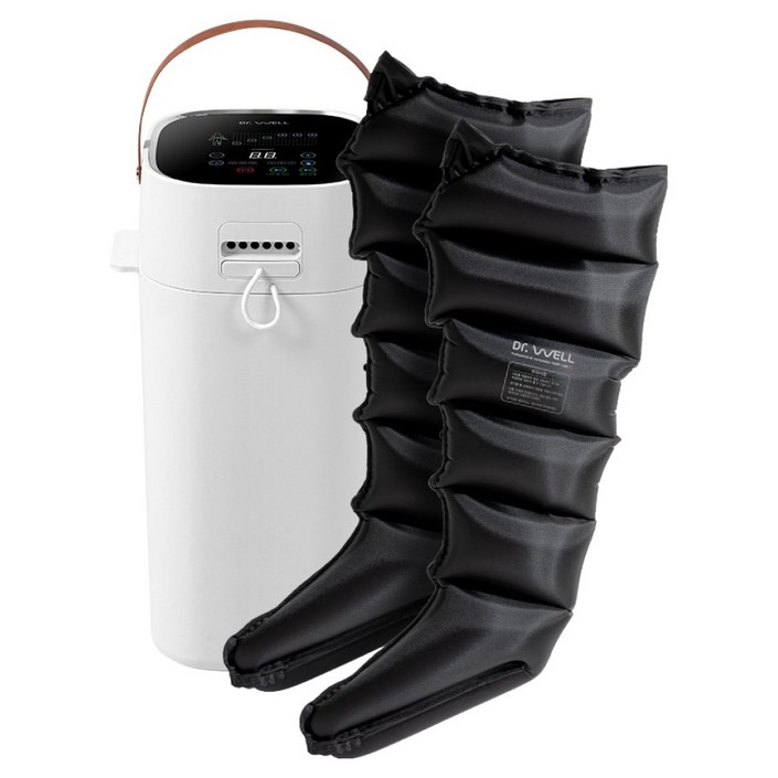 닥터웰 에어핏 6구 공기압 다리 마사지기 + 전용 보관함 세트 DR-5900, DR-5900, 블랙