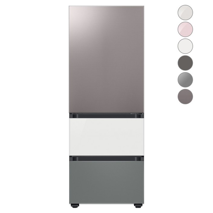 [색상선택형] 삼성전자 비스포크 김치플러스 냉장고 방문설치, 글램 화이트