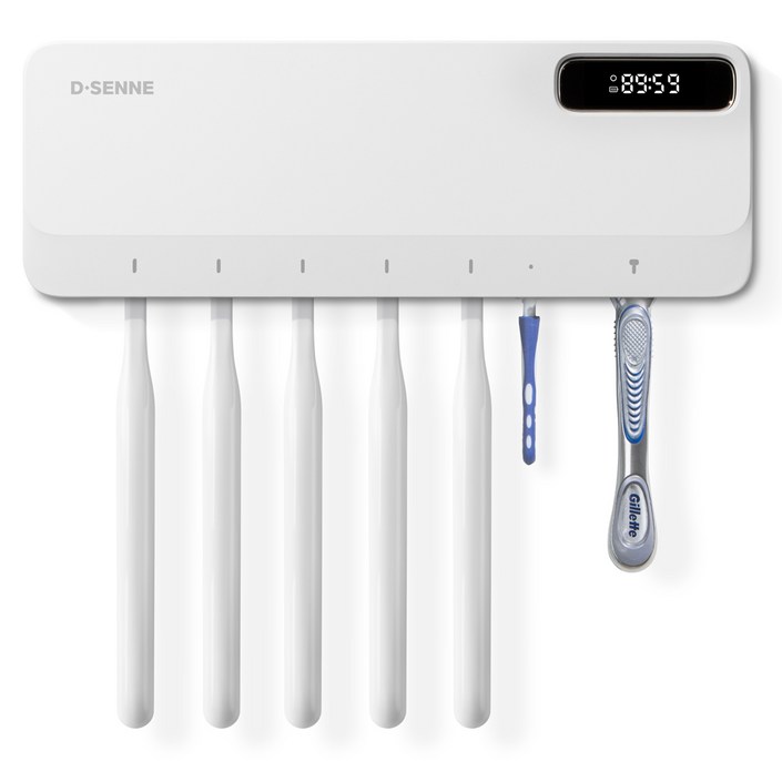 디센느 UVC 온열 건조 칫솔 거치형 살균기, DSTS002, 퓨어화이트