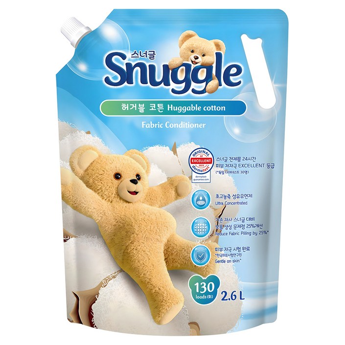 스너글 오리지널 섬유유연제 허거블 코튼 리필, 2.6L, 1개