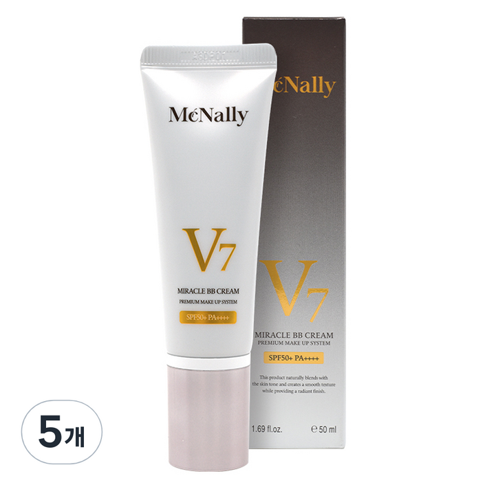 맥넬리 V7 미라클 비비 크림 SPF50+ PA++++, 50ml, 5개