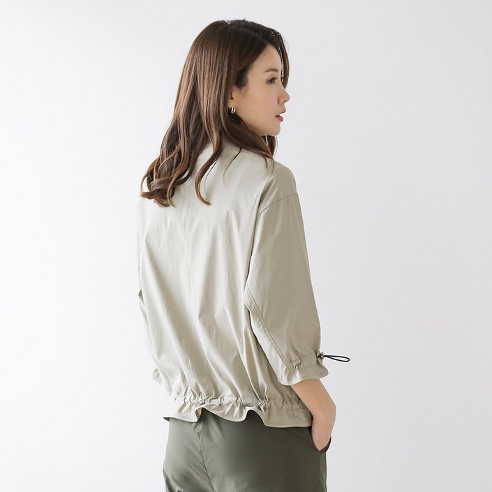 우일 여성용 인견 릴렉스 블루종 자켓