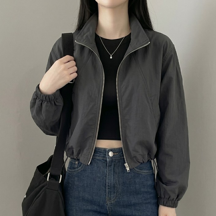 페이릿 여성용 데일리 크롭 집업 점퍼