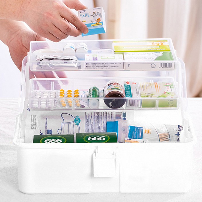 라라공방 다용도 3단 구급상자 케이스