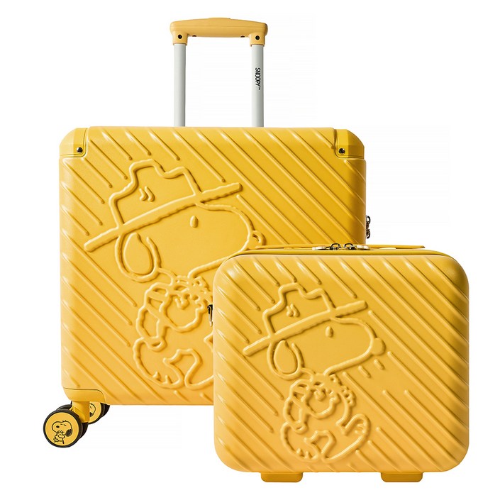 피너츠 큐랑 시애틀 스누피 기내용 미니캐리어+미니백 세트 12인치+18인치