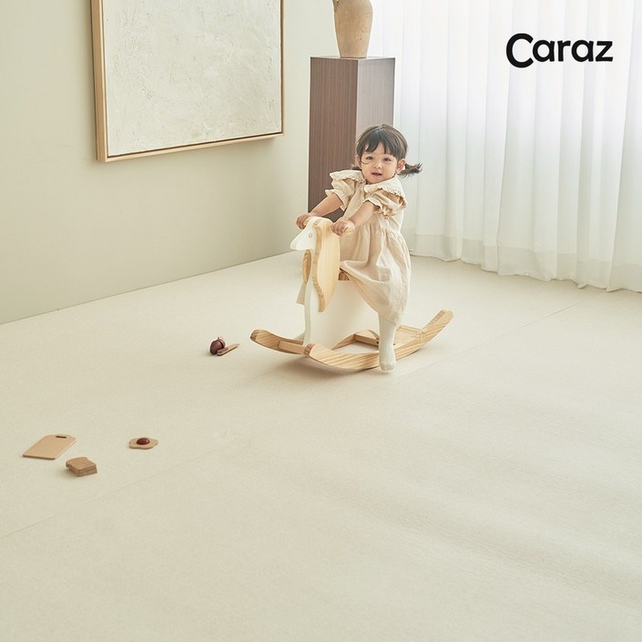 카라즈 돌돌이 PVC 롤매트 폭140cm 두께2.2cm 층간소음 생활방수 거실 아기 안전 놀이방 매트, 페브릭베이지, 2.2cm