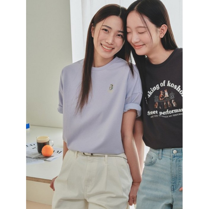 국내 매장품 폴햄 POLHAM 여성 코숏 쿨텐션 오버핏 반팔티PHF2T10 119522